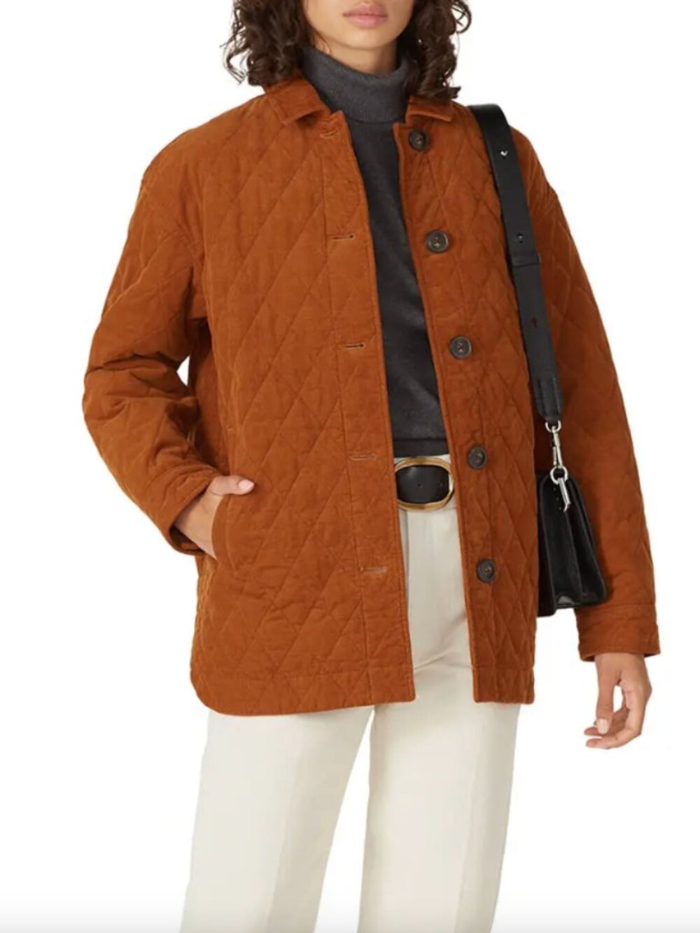 Madewell Austin Quilted Barn Coat - Orange | Size XXS